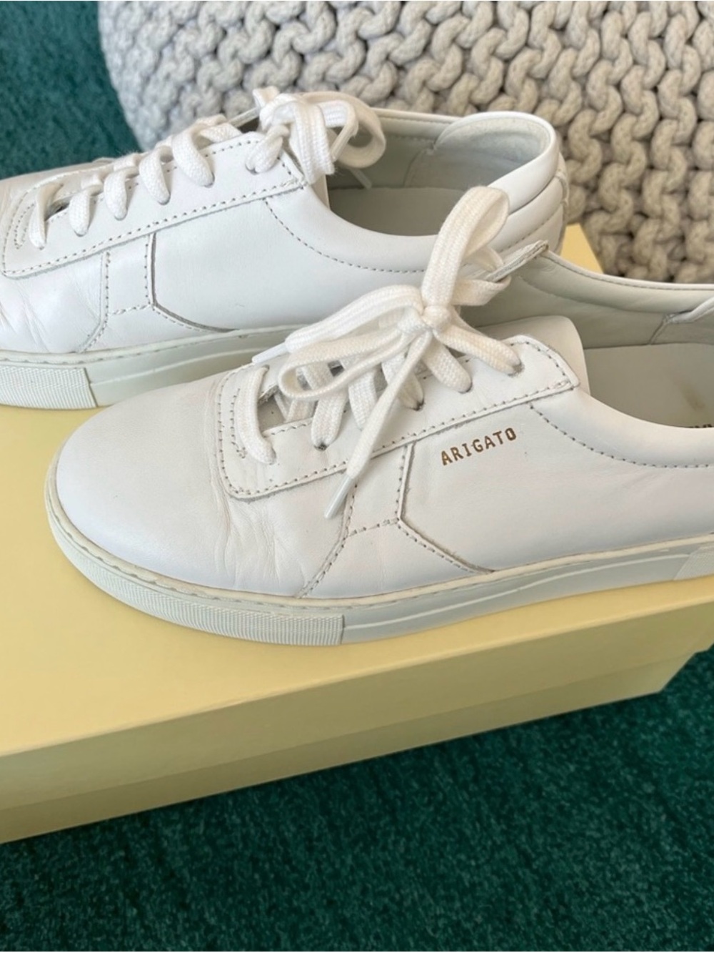 Axel Arigato White Leather Low-Top Sneakers - Picture 2 of 7